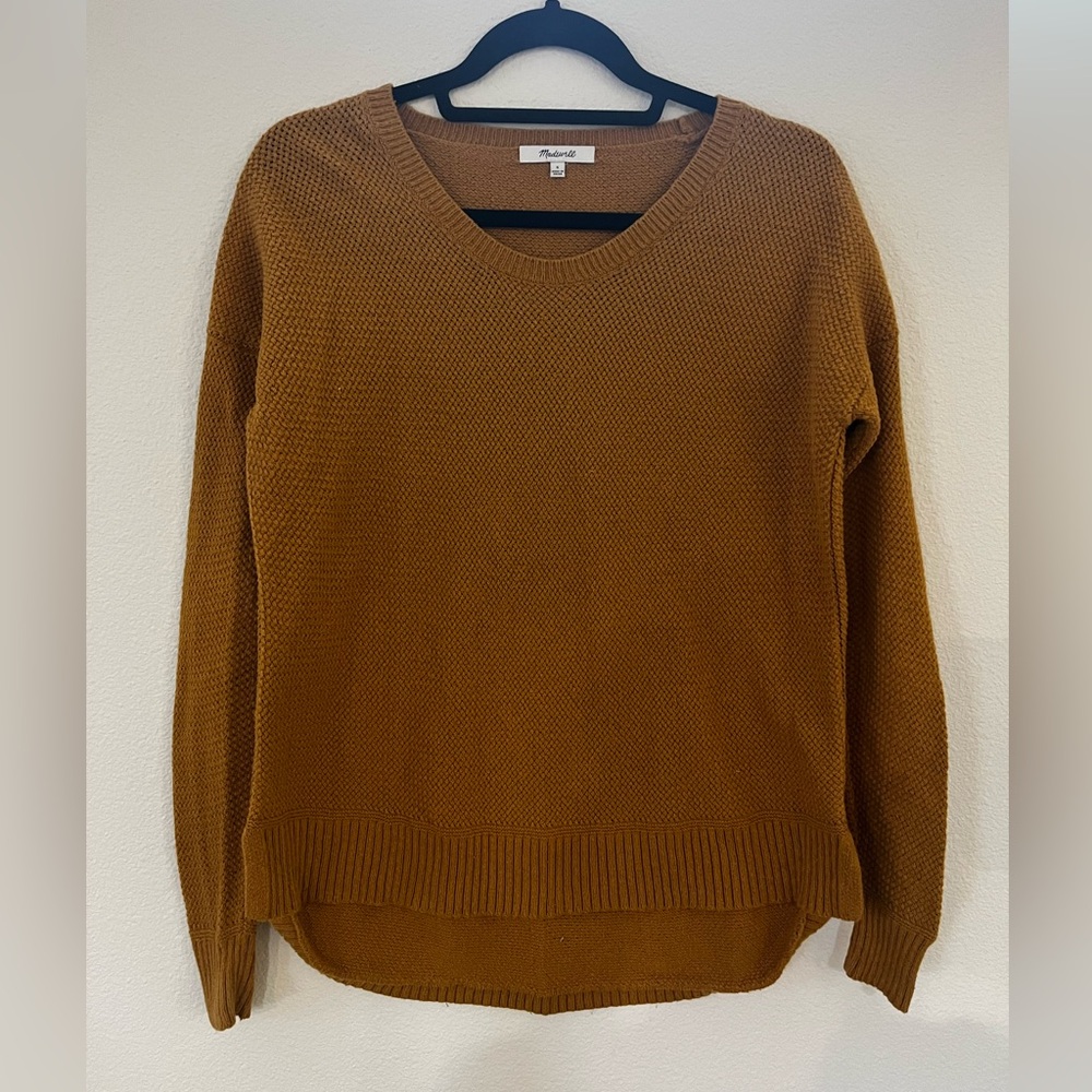 Madewell mustard knit sweater size small